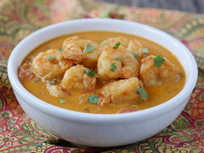 Curry con gambas. Curry historia y composición